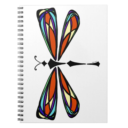 Buntglas-Libellen-Notizbuch Notizblock (Vorderseite)