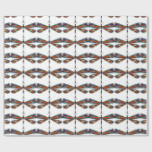 Buntglas-Libellen-Packpapier Geschenkpapier (Flach)