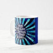 Buntglas - Liebe zeigen Kaffeetasse (Vorderseite Links)