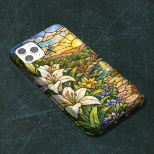 Buntglas-Lilien und Sonnenschein iPhone 15 Pro Hülle