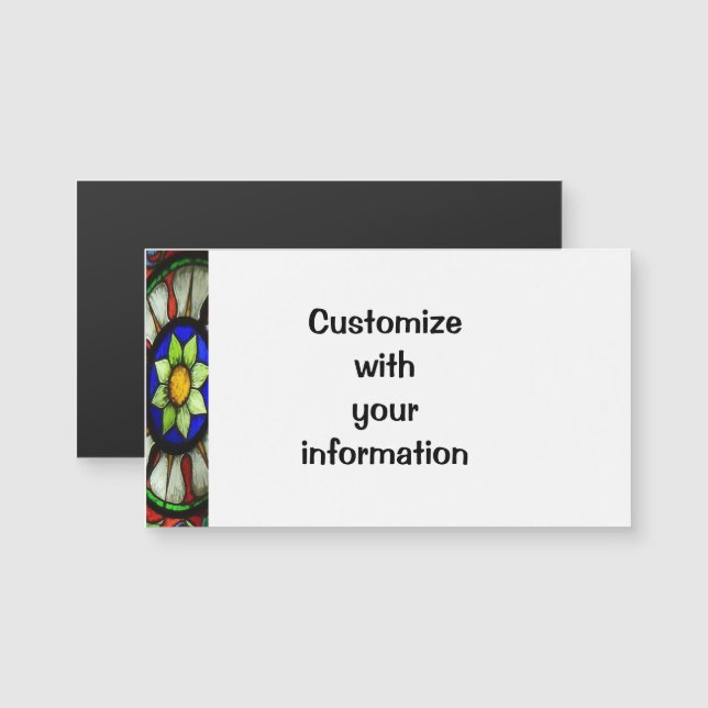 Buntglas Magnetkarte (Vorne/Hinten)