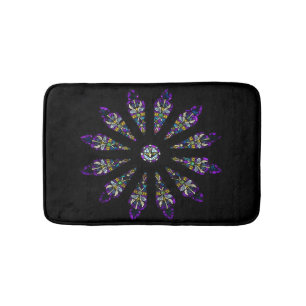 Buntglas-Mandala-Bad-Matten Badematte