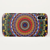 Buntglas-Mandala Case-Mate iPhone Hülle (Rückseite (Horizontal))