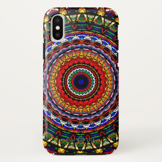 Buntglas-Mandala Case-Mate iPhone Hülle (Rückseite)