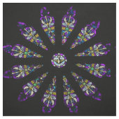 Buntglas-Mandala-Gewebe Stoff (Muster)