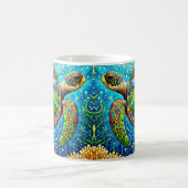 Buntglas-Meereschildkröte Kaffeetasse (Mittel)