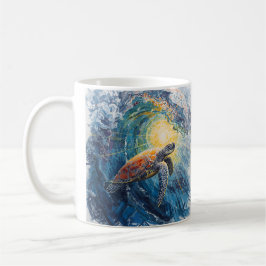 Buntglas Meeresschildkröte Kaffeetasse