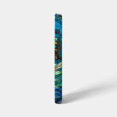 Buntglas-Meerjungfrau-Kunst iPhone Hülle (Linke Seite)