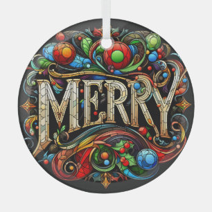 Buntglas MERRY Ornament Aus Glas