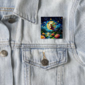 Buntglas Mondlicht Flug Fee Button (Beispiel)