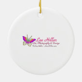 Buntglas Mondlicht Flug Fee Keramik Ornament (Hinten)