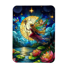 Buntglas Mondlicht Flug Fee Magnet