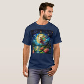 Buntglas Mondlicht Flug Fee T-Shirt (Vorne ganz)