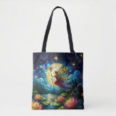 Buntglas Mondlicht Flug Fee Tasche (Vorderseite)