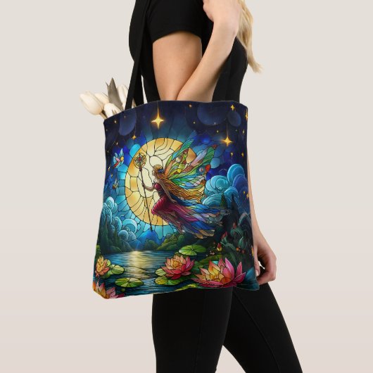 Buntglas Mondlicht Flug Fee Tasche (Von Nahem)