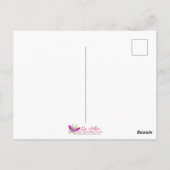 Buntglas-Mondlicht-Flugfee Postkarte (Rückseite)