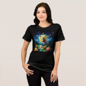 Buntglas-Mondlicht-Flugfee Tri-Blend Shirt (Vorderseite voll)