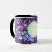 Buntglas-Mondlicht-Kaffeetasse Geschenk Tasse (Vorderseite Links)