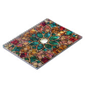 Buntglas-Mosaik-Notizbuch "Herbst-Stern " Notizblock (Linke Seite)