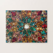 Buntglas-Mosaik-Puzzlespiel "Herbst-Stern " Puzzle (Horizontal)