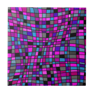 Buntglas-Mosaikfliesen in lila Tönen Fliese