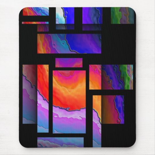 Buntglas Mousepad (Vorne)