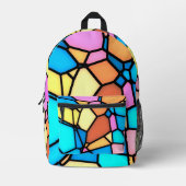 Buntglas-Muster Bedruckter Rucksack (Vorderseite)