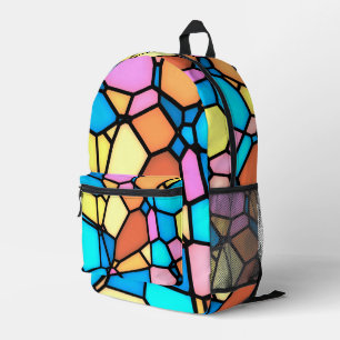 Buntglas-Muster  Bedruckter Rucksack