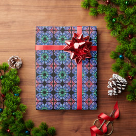 Buntglas (Muster - Mitternacht) Geschenkpapier