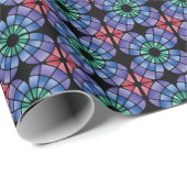 Buntglas (Muster - Mitternacht) Geschenkpapier (Rolleneckpunkt)
