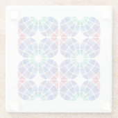 Buntglas (Muster - Tageslicht) Glasuntersetzer (Rückseite)