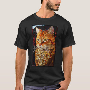 Buntglas Orange Katze T-Shirt