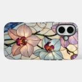 Buntglas-Orchideenblüten Case-Mate iPhone Hülle (Rückseite (Horizontal))