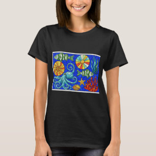 Buntglas-Ozean-Mosaik T-Shirt