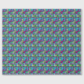 Buntglas-Packpapier Geschenkpapier (Flach)