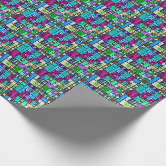 Buntglas-Packpapier Geschenkpapier (Ecke)