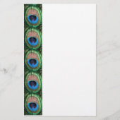 Buntglas-Pfau Briefpapier (Vorderseite)