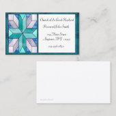 Buntglas-QuerVisitenkarte Visitenkarte (Vorne/Hinten)