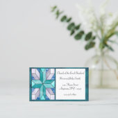 Buntglas-QuerVisitenkarte Visitenkarte (Stehend Vorderseite)