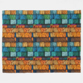 Buntglas-Quiltdecke Fleecedecke (Vorderseite (Horizontal))