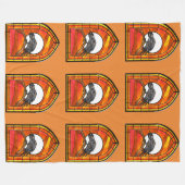 Buntglas-Rabe Fleecedecke (Vorderseite (Horizontal))