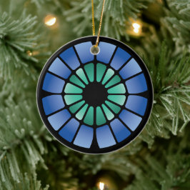Buntglas (Radial - Mitternacht) Keramik Ornament