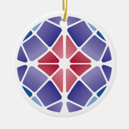 Buntglas (Radial - Tageslicht) Keramik Ornament