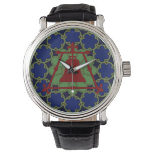 Buntglas Raincross Fleur Entwurf Armbanduhr