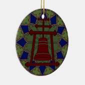 Buntglas Raincross Tri Entwurf Keramikornament (Rechts)