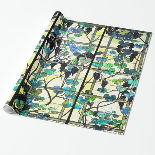 Buntglas-Reben-Wrap-Papier Geschenkpapier (Ungerollt)