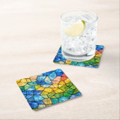 Buntglas Rechteckiger Pappuntersetzer (Vor Ort)