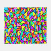 Buntglas Regenbogen Fleecedecke (Vorderseite (Horizontal))