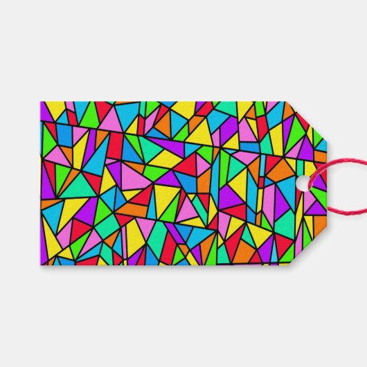 Buntglas Regenbogen Geschenkanhänger (Vorderseite (Horizontal))