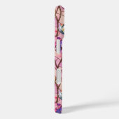Buntglas rosa lila Blumen Case-Mate iPhone Hülle (Rückseite / Rechts)